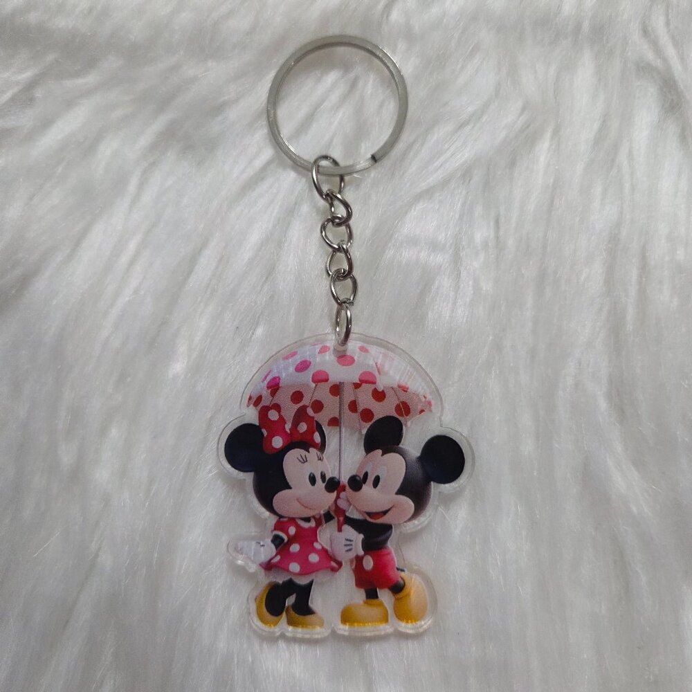 Mickey & Minnie Umbrella Design Keychain